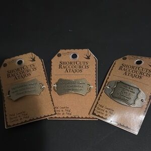 Antique Brass Label Tags - Set of 3